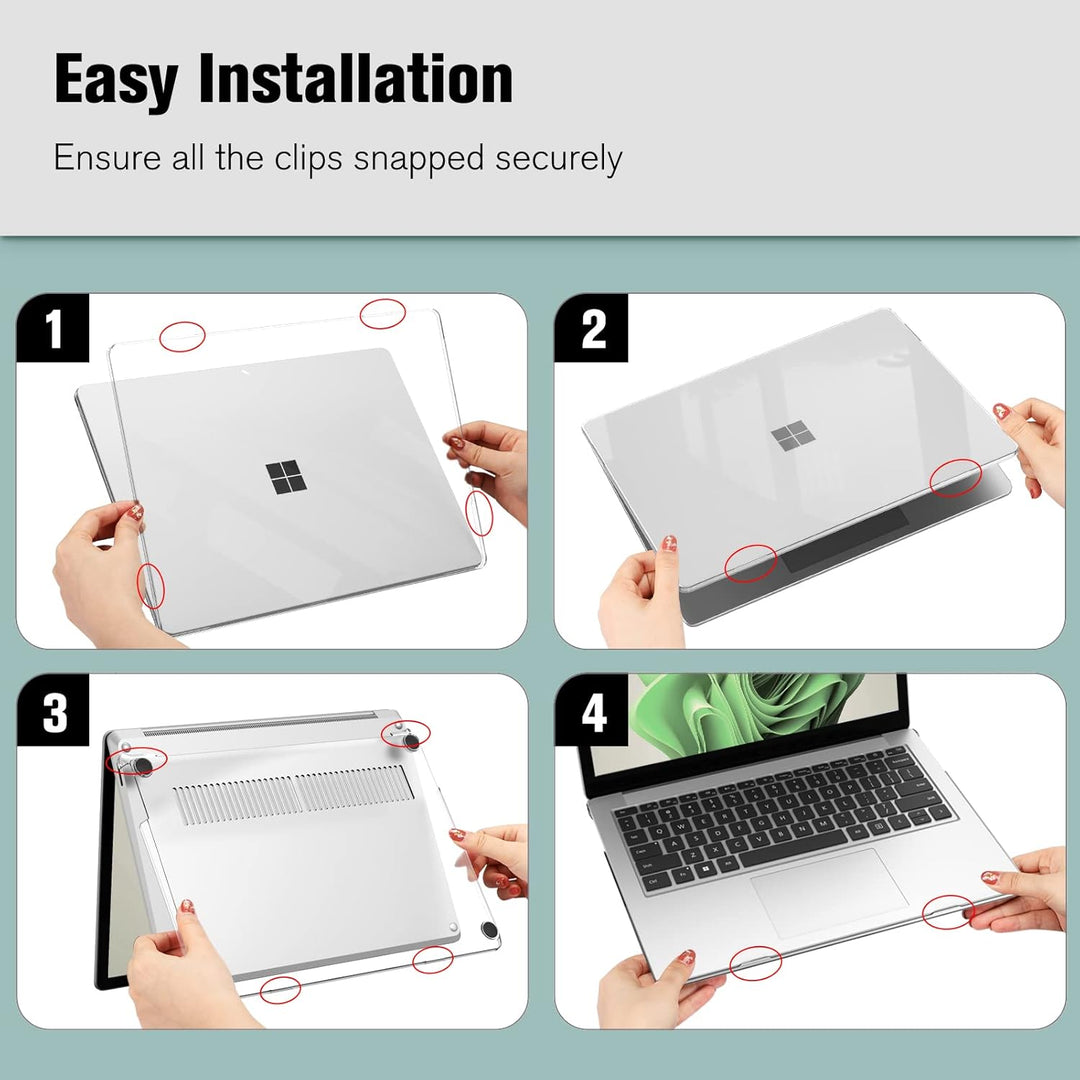 Fintie Hülle Kompatibel mit 13,5 Zoll Microsoft Surface Laptop 5/4/3 mit Metall-Tastatur 2022-2019 (