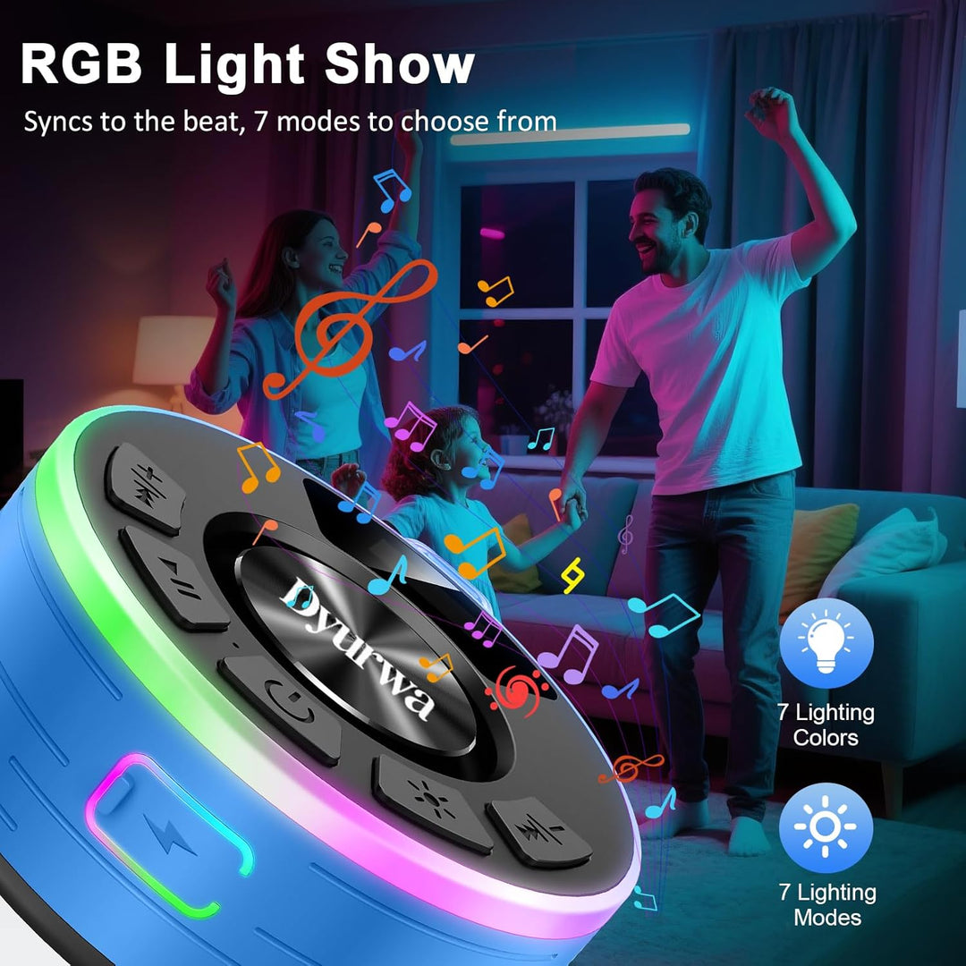 Wasserdichter Bluetooth Duschlautsprecher, 10H Bluetooth-Lautsprecher mit Saugnapf, Tragbare bluetoo