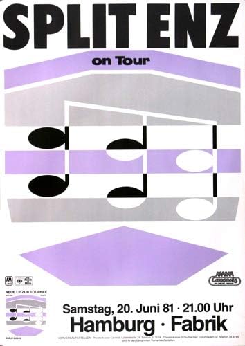 Split ENZ - One Step Ahead, Hamburg 1981 » Konzertplakat/Premium Poster | Live Konzert Veranstaltung