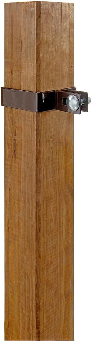 HaGa® Strebenschelle - 7cm x 7cm - Befestigungsschelle - Zaunstreben - Zaunbau- braun - 10 Stück - K