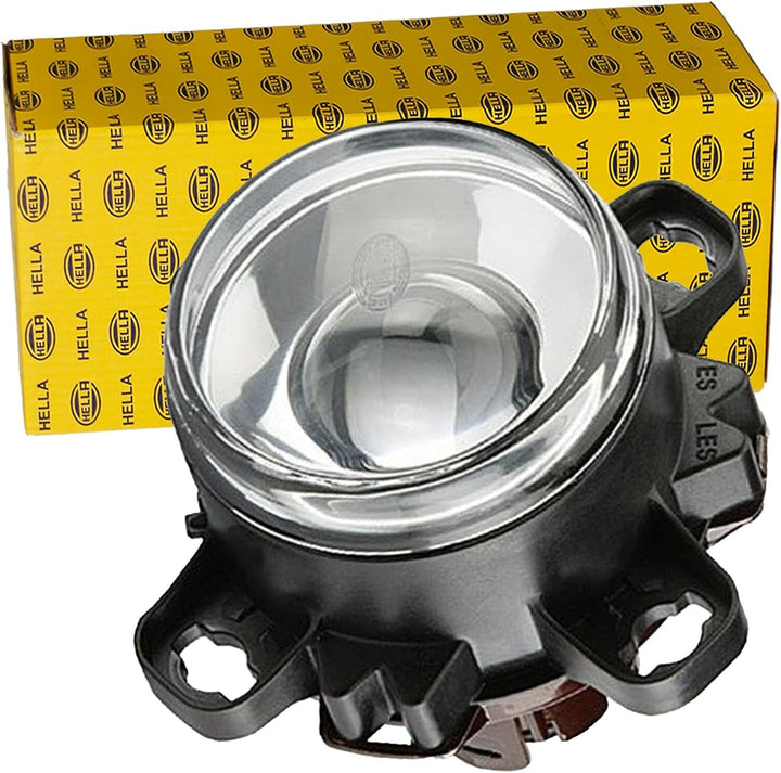 HELLA - Halogen/DE-Hauptscheinwerfer - 90mm Performance - 12V - rund - Einbau - glasklare Streuschei