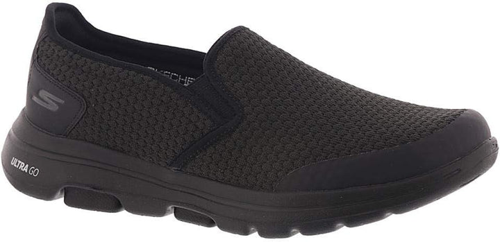 Skechers Herren Go Walk 5 Apprize Slip On Sneaker 42 EU Black Textile Synthetic Black Trim, 42 EU Bl