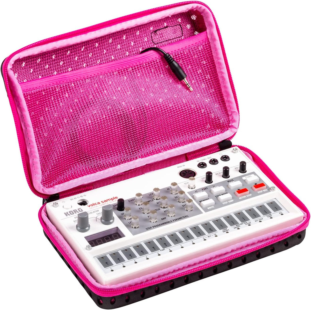 Sequenz Synthesizer Case - Softcase für KORG volca Serie - Schwarz/Pink - Unisex - Reissverschluss