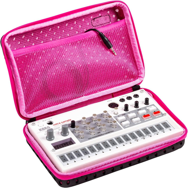 Sequenz Synthesizer Case - Softcase für KORG volca Serie - Schwarz/Pink - Unisex - Reissverschluss