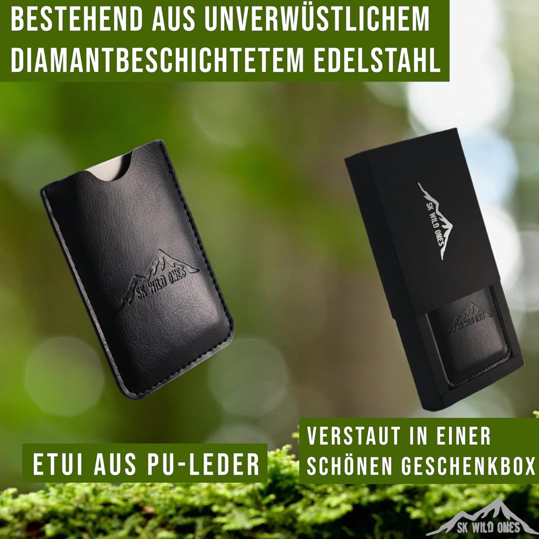 SK Wild Ones® Outdoor Schleifstein Messer - Messer Schärfen Diamant grob & fein - Wetzstein für Mess