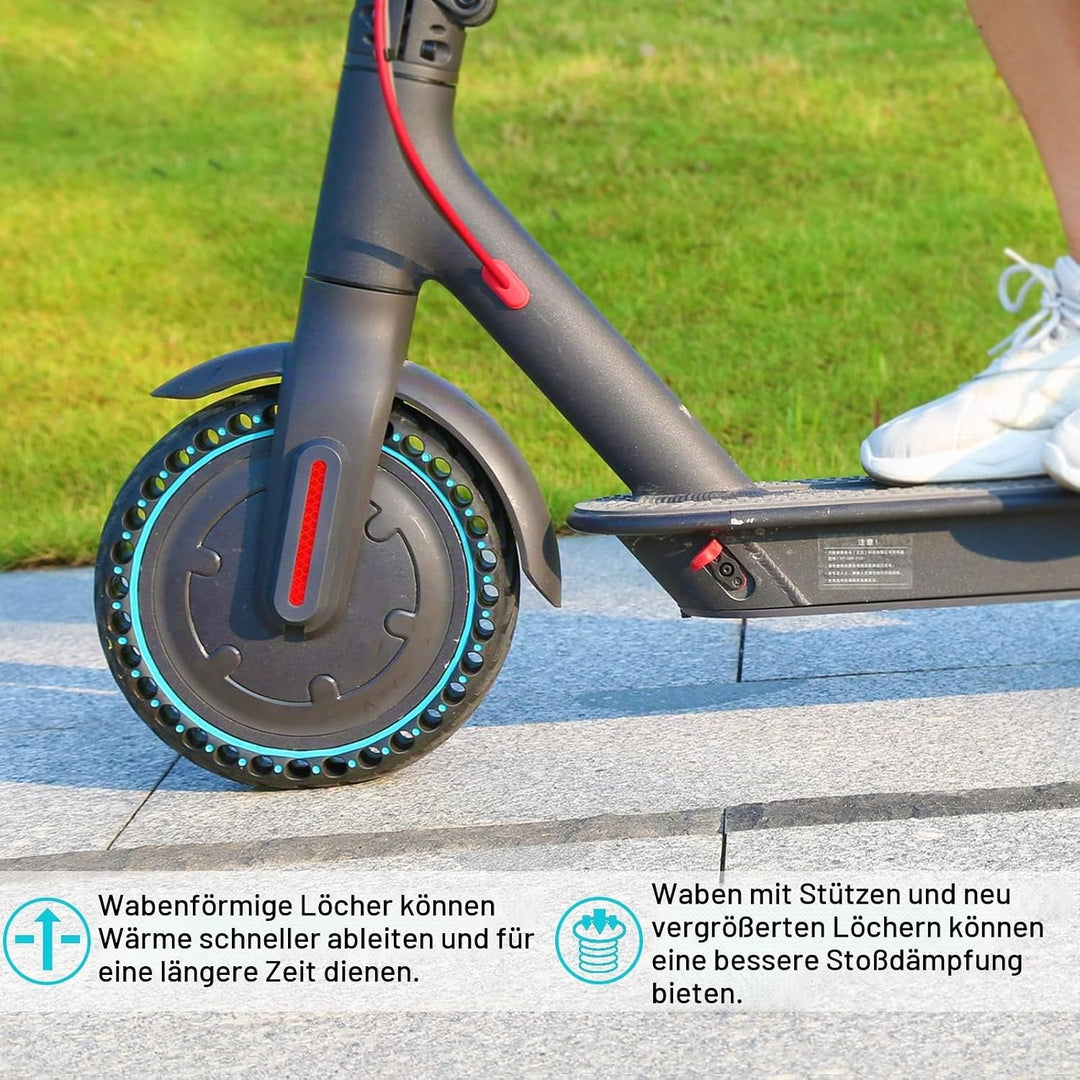 BANGTING 2 PCS 8 1/2 x2 E Scooter Solid Reifen, 8,5 Zoll Vollgummireifen, 50/75-6.1 Ersatzreifen für
