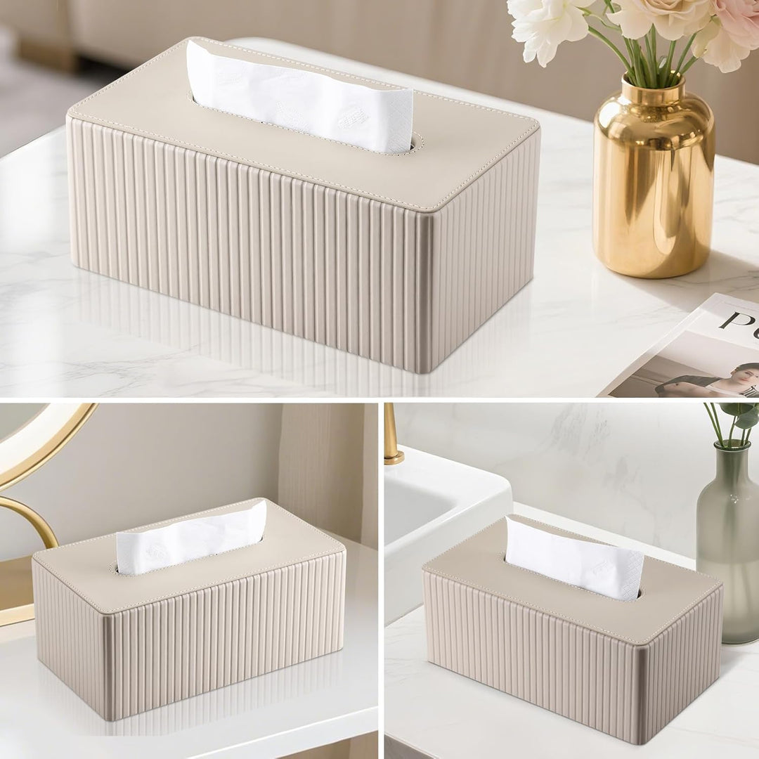KINGFOM Kosmetiktücherbox Taschentuchbox, Rechteckige Tissue Box Tücherbox für Wohnzimmer, Badezimme