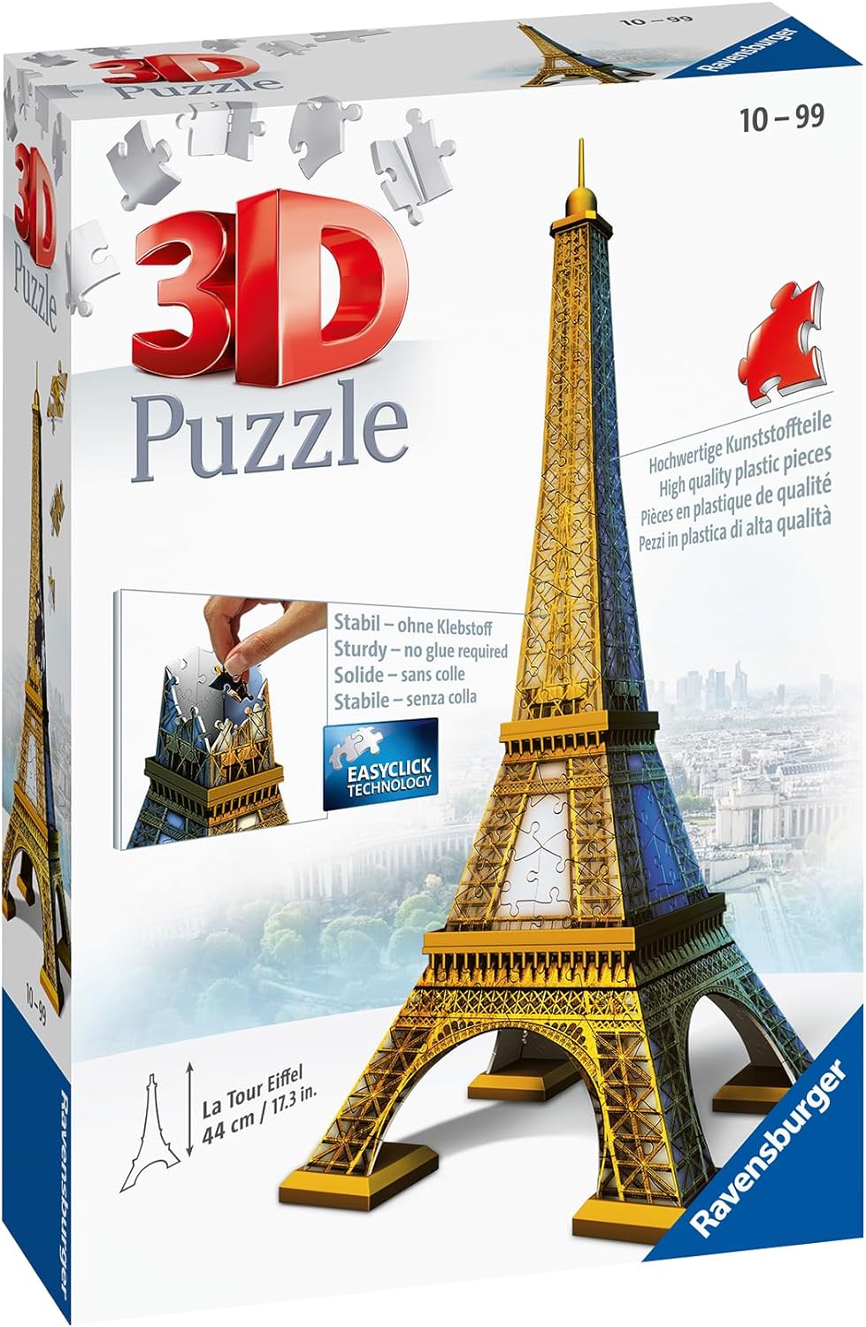 Ravensburger Kinderpuzzle 12556 Heart Ravensburger 12556-Eiffelturm 3D Puzzle-Bauwerke, 216 Teile,