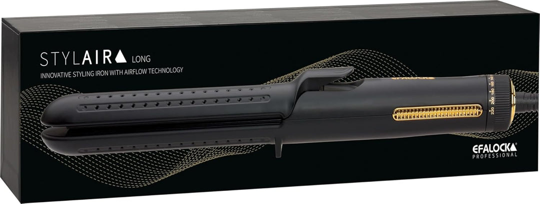 Efalock Stylair Long Glätteisen, Haarglätter. 2in1 + Wellen/Locken. Hairstyler. 58 W. 140-220 Grad.