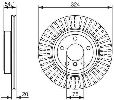 Bosch BD1563 Bremsscheiben - Hinterachse - zwei Bremsscheiben pro Set