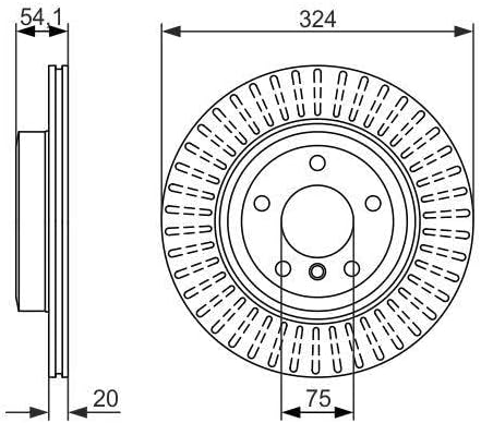 Bosch BD1563 Bremsscheiben - Hinterachse - zwei Bremsscheiben pro Set