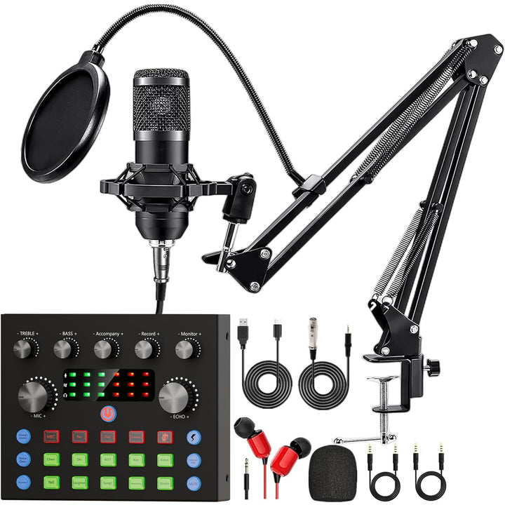 Podcast Mikrofon Bündeln – komplettes Aufnahmestudio mit Mikrofon, Stimmenverzerrer und Podcasting A
