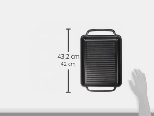 BRA Grillplatte gerillt Solid + Teflon Classic beschichtet 40 x 28 cm