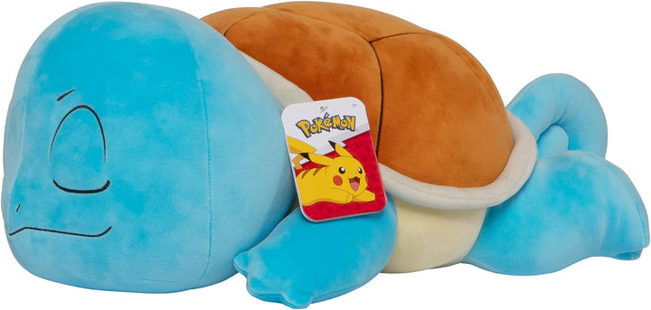 Pokémon PKW0220-45cm Schlafendes Plüsch - Schiggy, offizielles Plüsch, Schiggy