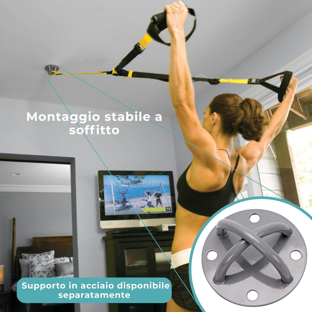 Schlingentrainer Set für Zuhause & Outdoor | Komplettes Suspension Training System mit Türanker, Ver