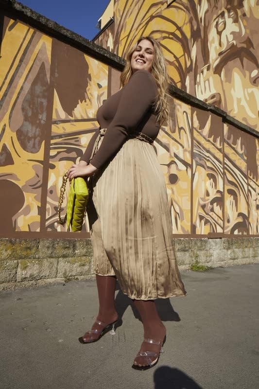 Bodysuit Damen Grösse Grössen Langarm Gerippter Body, Verstellbarem Verschluss, Nahtloser Technologi