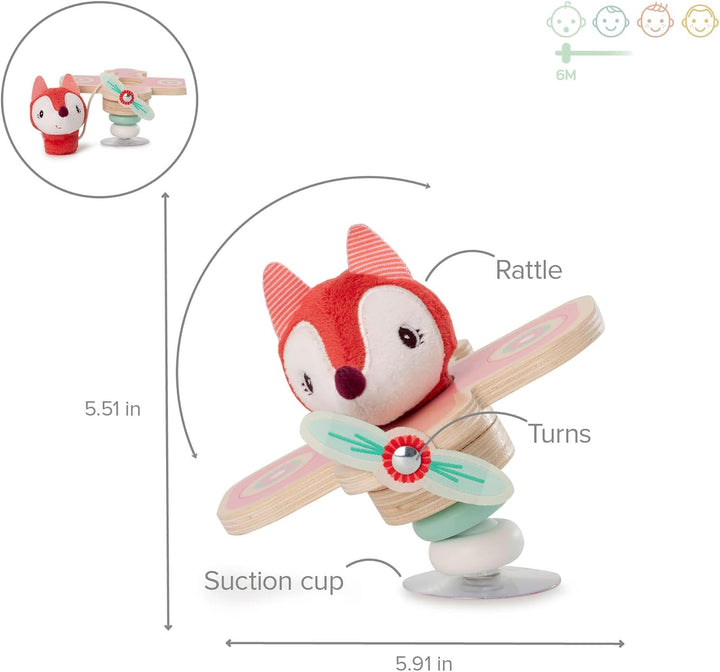 Lilliputiens - Alice im Flugzeug mit Saugnapf - Interaktives Spielzeug für Babys mit Glöckchen und H