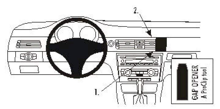 Brodit 853599 ProClip Halterung, schwarz