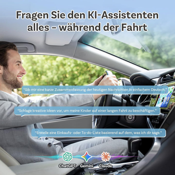 Ottocast Mini Core 2026 Kabelloser CarPlay Adapter & Android Auto Adapter, Plug & Play, Handy-Wechse