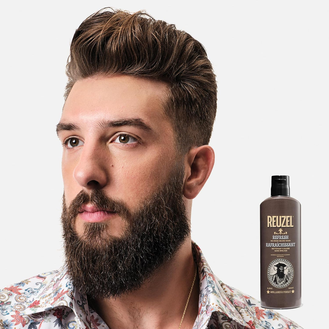 Reuzel Refresh No Rinse Beard Wash, Instantly Freshens Beard, 200 ml