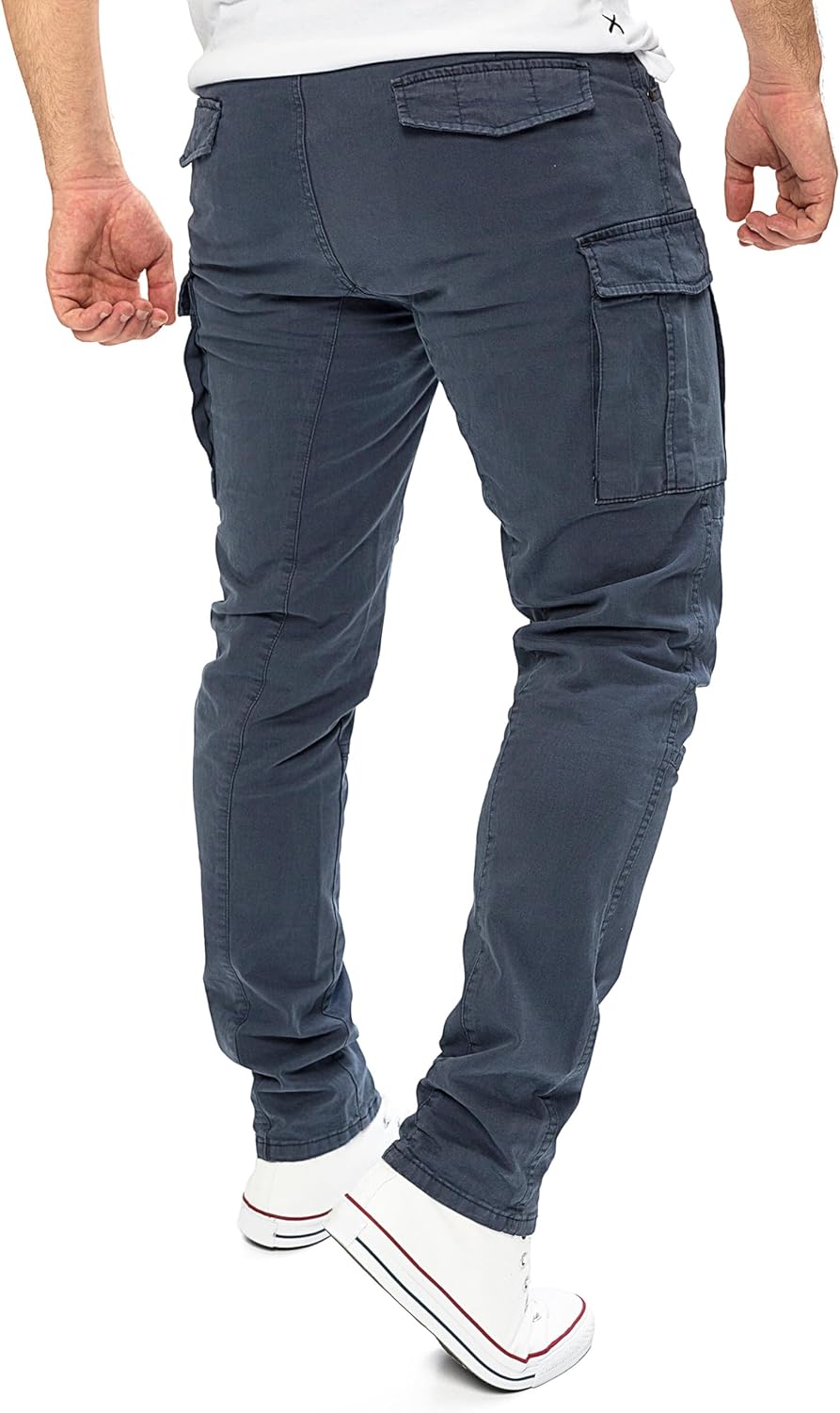 Yazubi Jayden - Herren Cargo Hose - Baumwoll Cargo Jeans 28W / 30L Grau (Turbulence 194215), 28W / 3