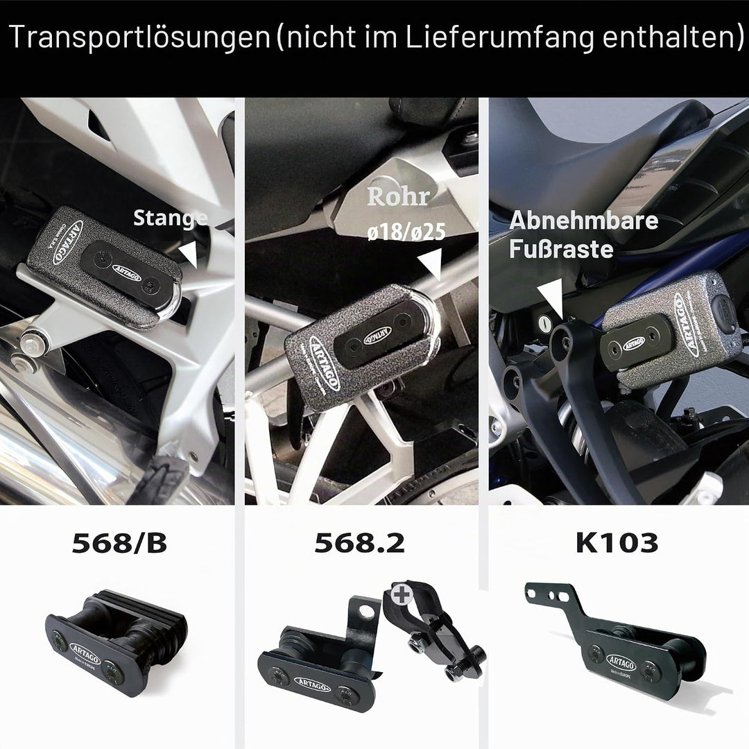 Artago 69T/B Bremsscheibenschloss Diebstahlsicherung, Hohe Sicherheit, Doppelverriegelung ø15, Homol