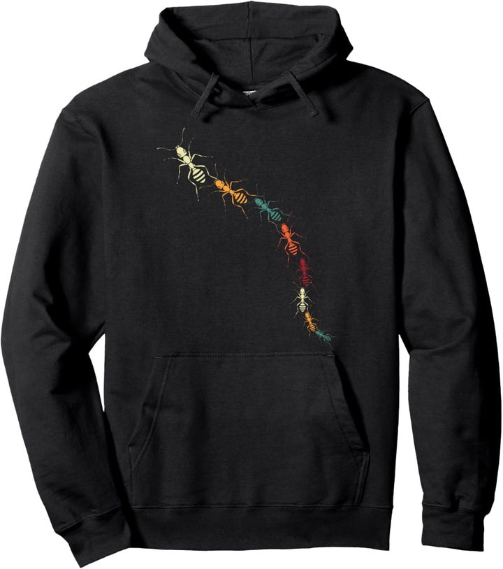 Ameisen Ameisenfarm Retro Ameise Pullover Hoodie