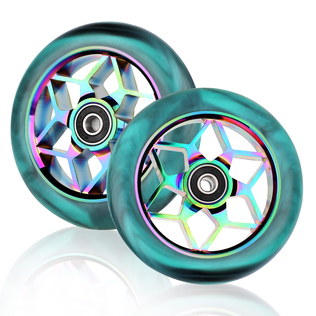 DBREAKS Stunt Scooter Rollen, 2 Stück Scooter Ersatzräder, 110mm Scooter Räder mit ABEC, 9 Kugellage