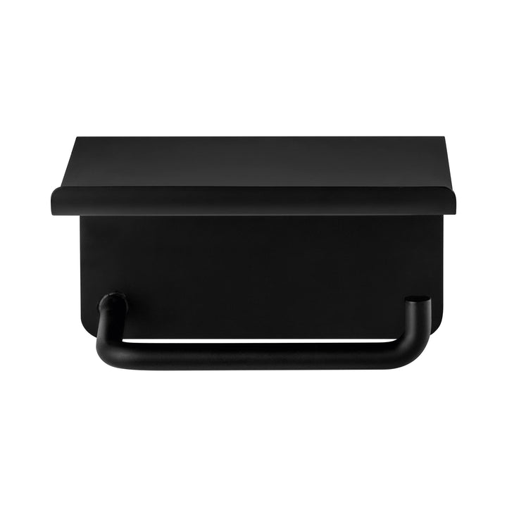 blomus Toilettenpapierhalter -MODO- mit Ablage Klopapierhalter für Badezimmer aus Edelstahl Schwarz