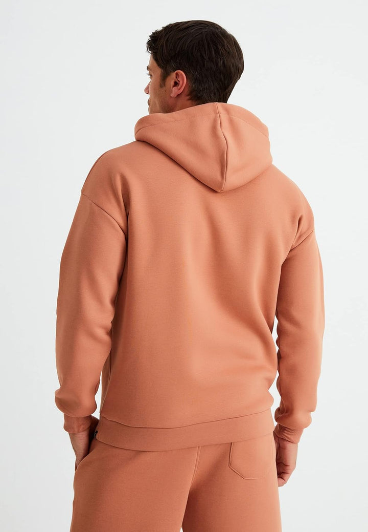 Leif Nelson Oversize Pullover mit Kapuze Hoodie Männer Kapuzenpullover Pulli Sweatshirt S Rosa, S Ro