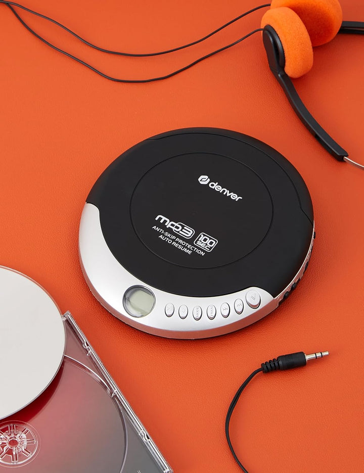 Denver Tragbarer CD-Player DMP-391. Walkman kompatibel mit CDs, CD-R und CD-RW CD-RW. Anti-Schock-Fu