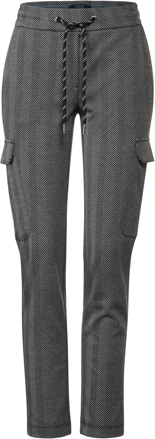 Cecil Damen Casual Fit Cargohose L / 30L Schwarz, L / 30L Schwarz