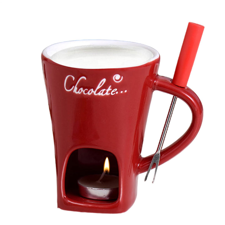 Generisch Fondue Mug Tragbarer Butterwärmertopf für Käsesosse, Karamell, | Schoko-Fondue-Becher mit