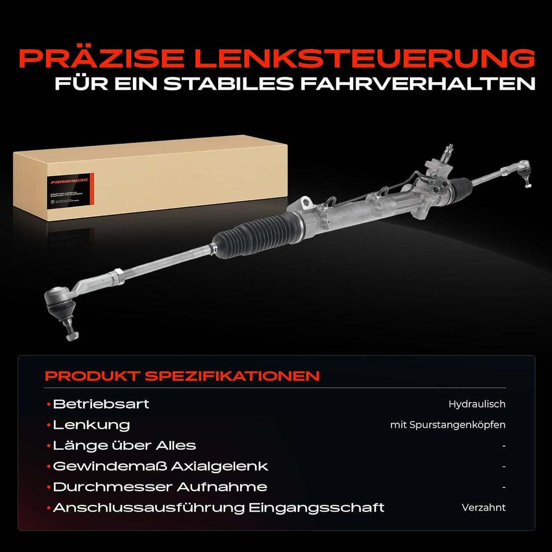 Frankberg Lenkgetriebe Servolenkgetriebe Hydraulisch für Linkslenker Kompatibel mit Mondeo I GBP 1.6