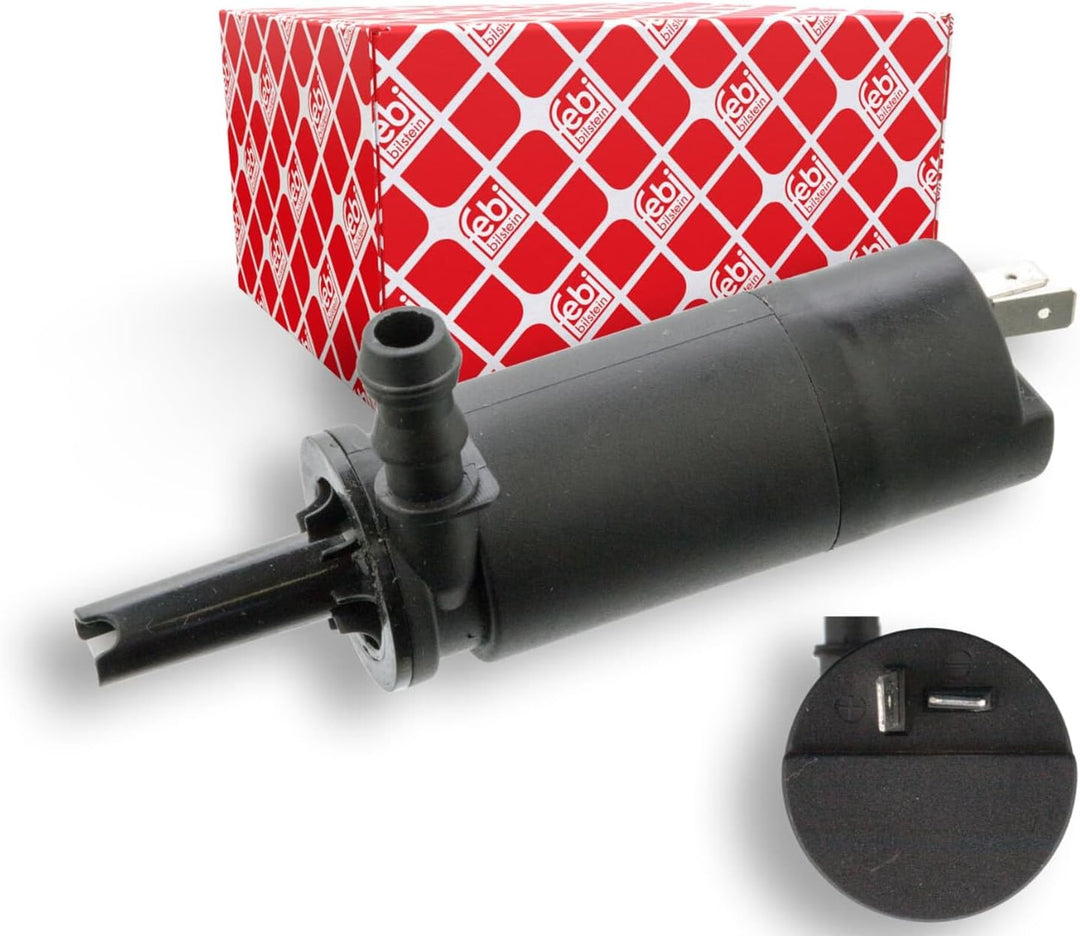 febi bilstein 106198 Waschwasserpumpe für Scheinwerferreinigungsanlage, 1 Stück