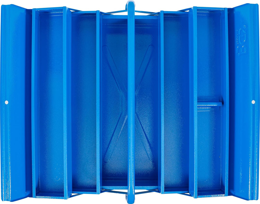 BGS 33002 | Metall-Werkzeugkasten | leer | 530 x 200 x 200 mm | 5 Fächer | Stahlblech leer | 5 Fäche