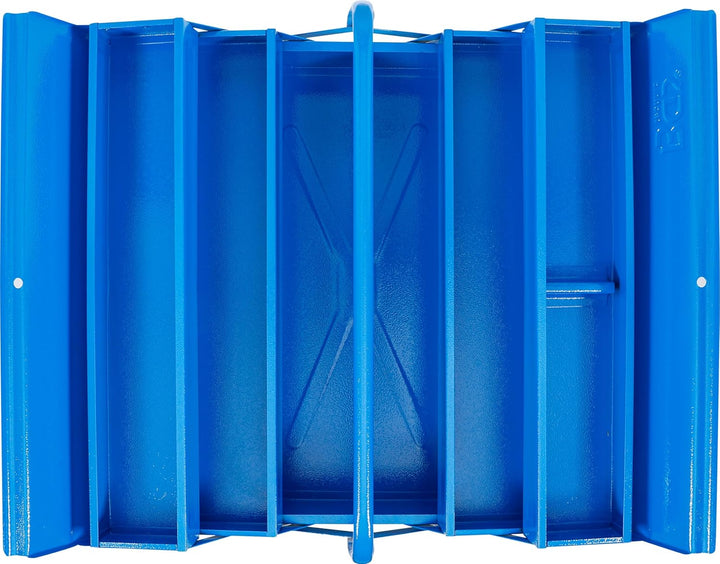 BGS 33002 | Metall-Werkzeugkasten | leer | 530 x 200 x 200 mm | 5 Fächer | Stahlblech leer | 5 Fäche