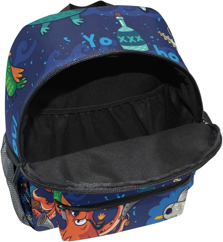 Kinderrucksack Pirate Octopus Whale Kindergarten Kindergartentasche für Kleinkinder Mädchen Jungen