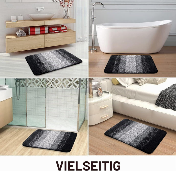 Homaxy Weich Badezimmerteppich 40x120 cm, rutschfest waschbar Badematte Flauschige Hochflor Badteppi