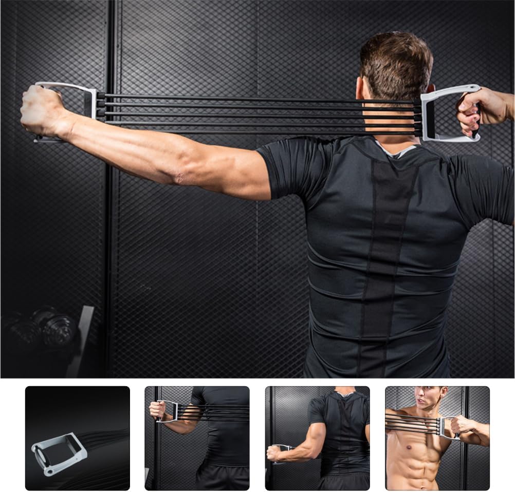 Abaodam Spring Exerciser Chest Expander Fitness Equipment Elastic Chest Developer