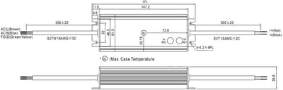 Mean Well HLG-60H-24A AC-DC Single Output LED-Treiber, Mix-Modus mit PFC, HLG-60H-24A