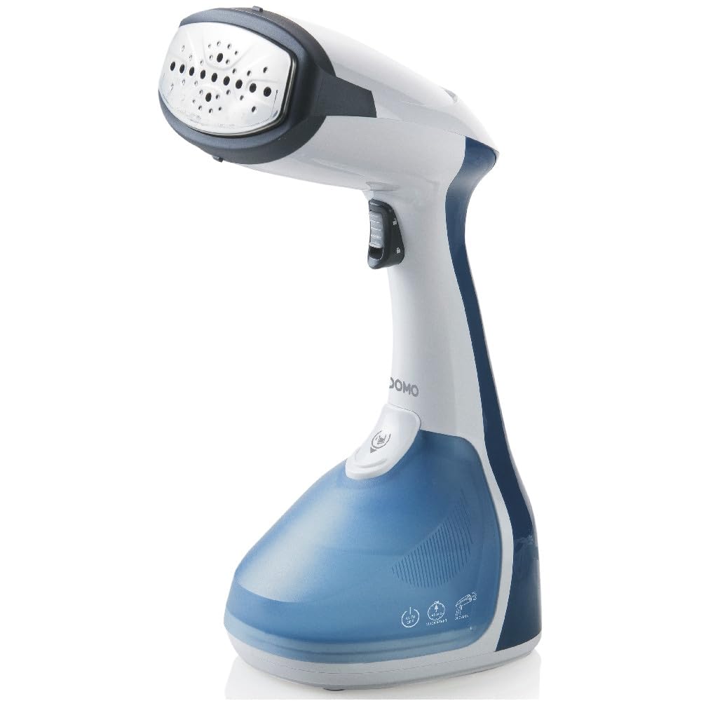 Domo DO7056S Bekleidungsdämpfer Dampfbürste, Blau-weiss