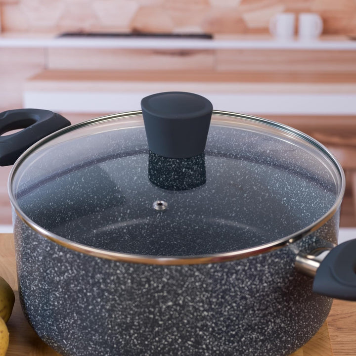 Russell Hobbs Kochtopf Induktion 24cm, Topf mit Glasdeckel 4.5L, Antihaftbeschichteter Suppentopf fü