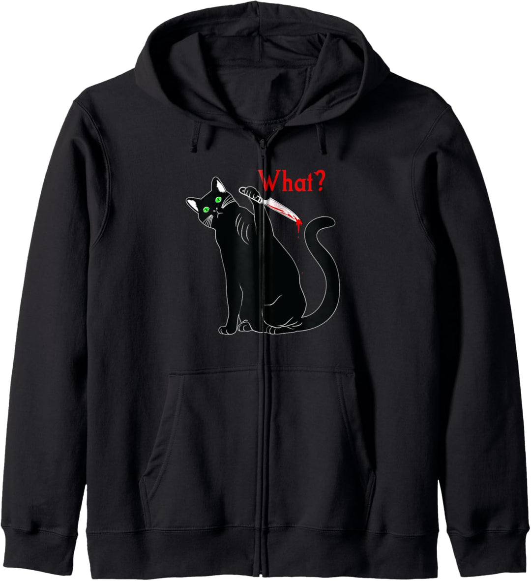 Halloween Schwarze Katze Aberglauben Killer Katzen mit einem Kapuzenjacke