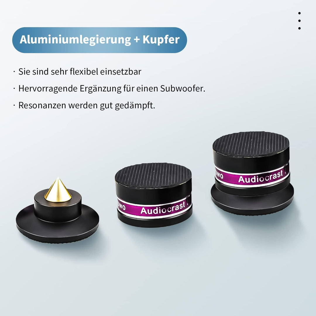 Tertullus 4 Stück Höhenverstellbar Subwoofer Spikes Lautsprecher Spikes Absorbs Sets Mit Untersetzer