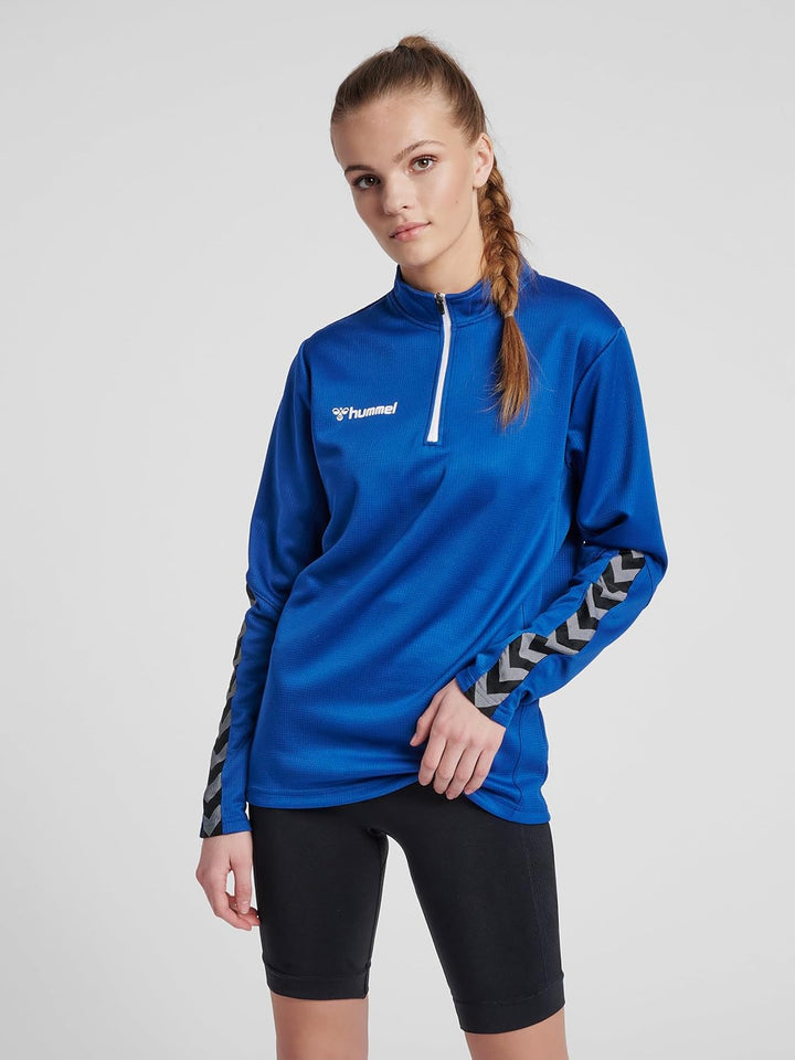 hummel Halbreissverschluss Sweatshirt Hmlauthentic Damen XS Blau, XS Blau