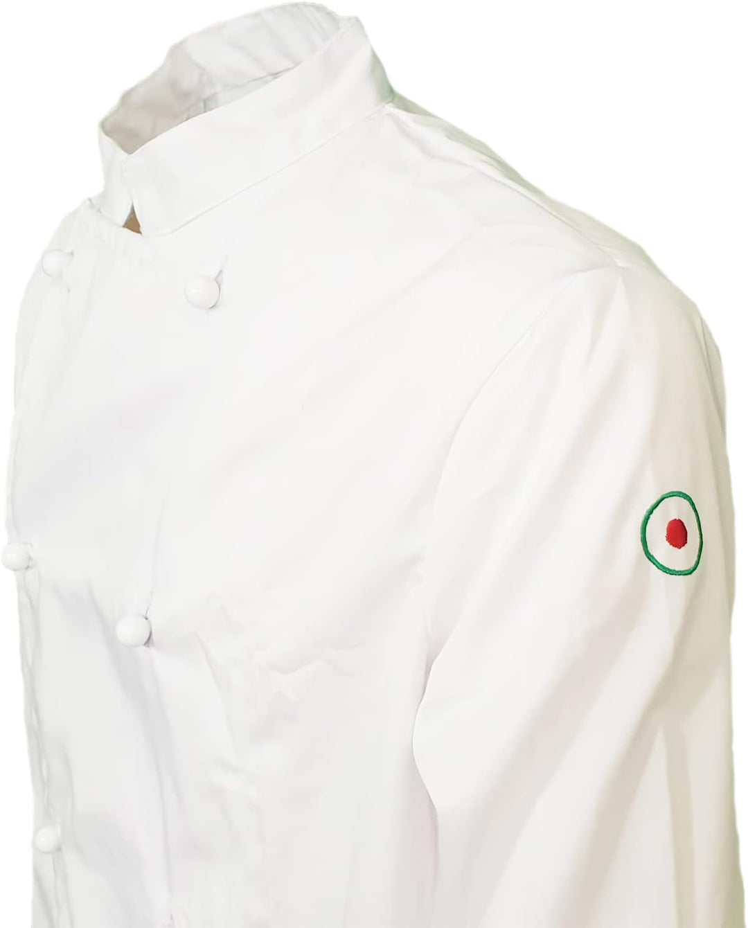 Fratelliditalia Kochjacke Kochkasack Baumwolle Weiss Knöpfe Klassisch geteilt XS bis XXL, S