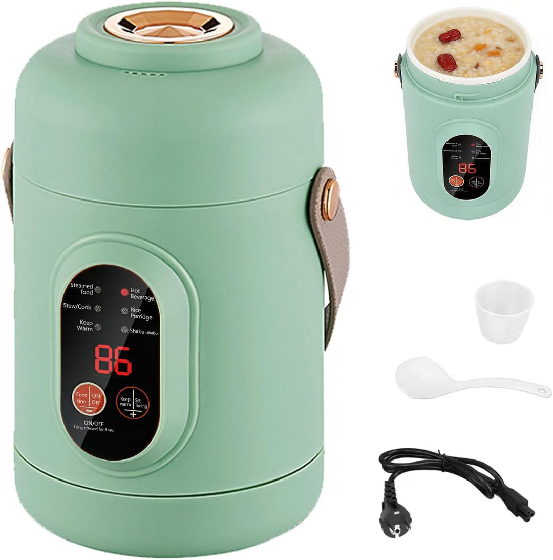 Elektrischer Hot Pot, Tragbarer Elektrischer Topf 800ML Ramen-Kocher mit 6 Modi & Timer Reise-Kochto
