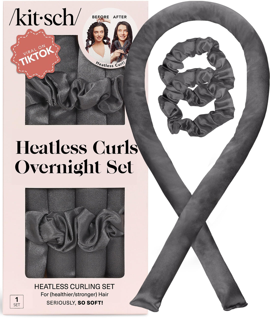 Kitsch Satin Locken ohne Hitze - Lockenwickler für Heatless Curls | Heatless Hair Curler & Hot Rolle