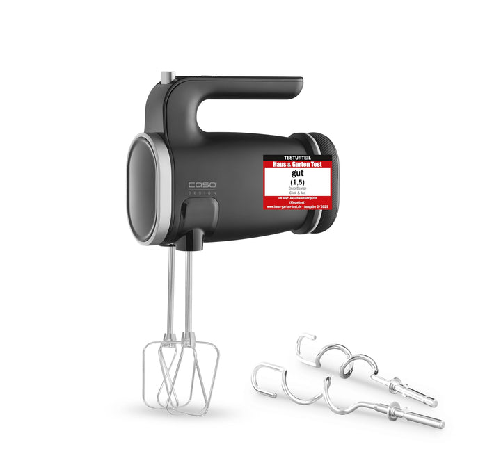 CASO Click & Mix - kabelloser Handmixer, akkubetrieben, zum Mischen, Kneten, Aufschlagen von jeglich
